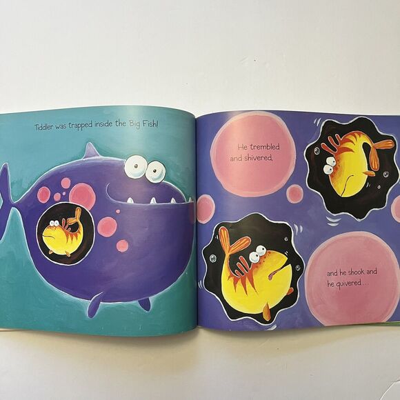 Set Of 2 Childrens Story Books Hardcover Pin and Pong and Fidgety Fish - Picture 8 of 9